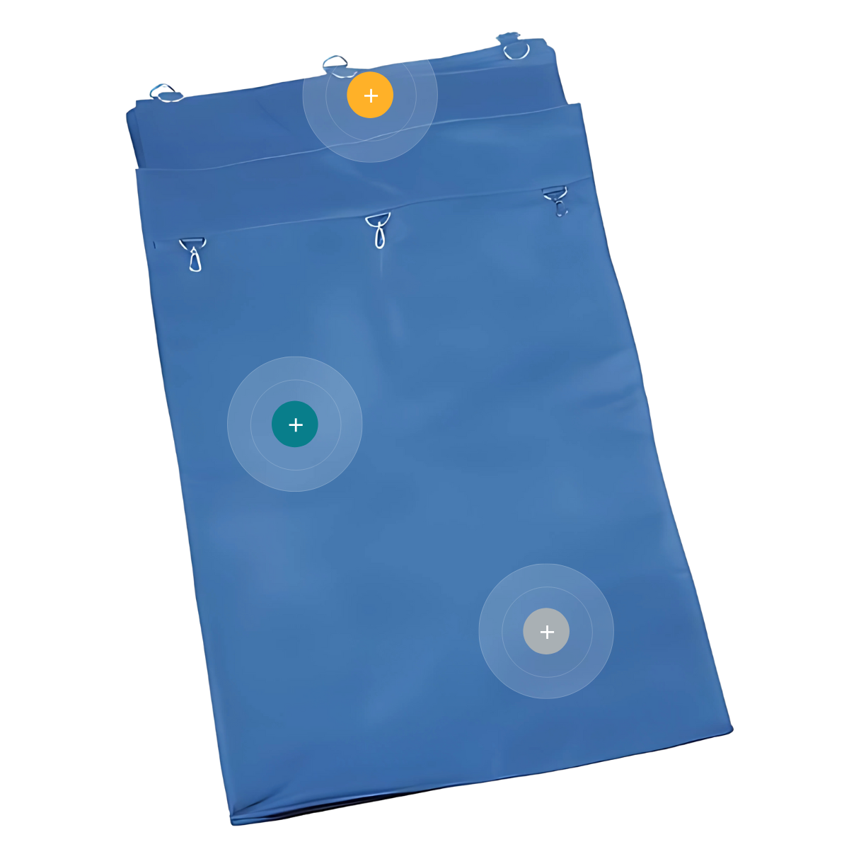 Bolsa azul para carro de lavandería Maxi Laundry Cart con ganchos metálicos y ojales resistentes