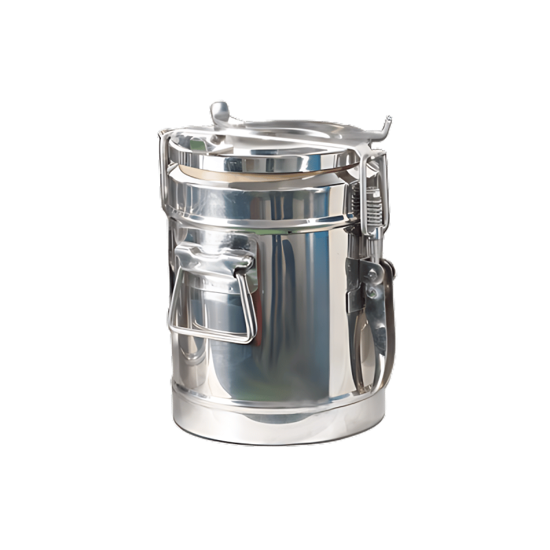 Contenedor isotérmico de acero inoxidable Luxe de 5 litros con tapa hermética y asas metálicas