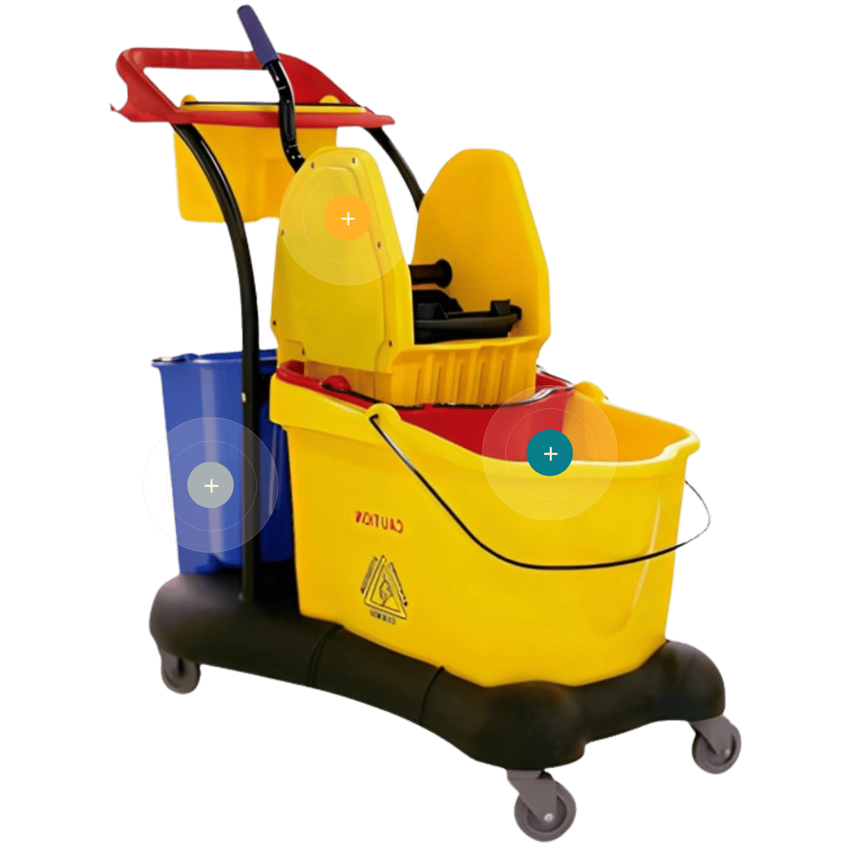 Cubo con prensa Thor compact 32 litros detallado