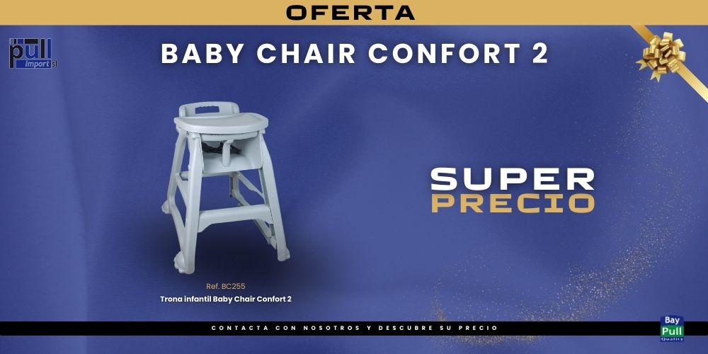 Oferta de la trona infantil blanca modelo Baby Chair Confort 2 para hostelería