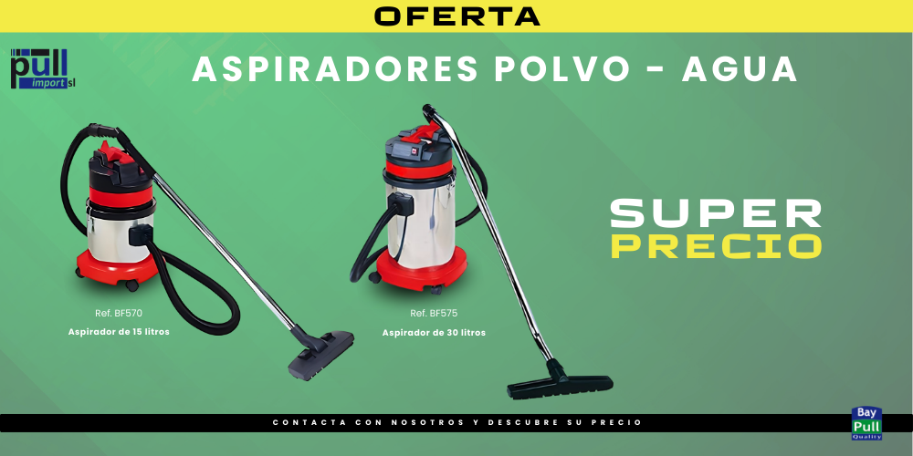 Oferta de primavera en aspiradores polvo-agua industriales de 15 y 30 litros de Pull Import
